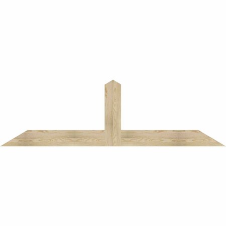 Ekena Millwork Portland Rough Sawn Timber Gable Bracket, Douglas Fir, 84"W x 24"H x 2"D x 6"F, 7/12 Pitch GBW084X24X0206POR00RDF